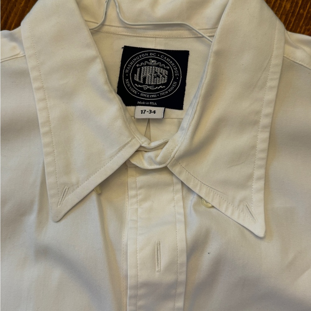 J Press Oxford Shirt white, barely worn.
